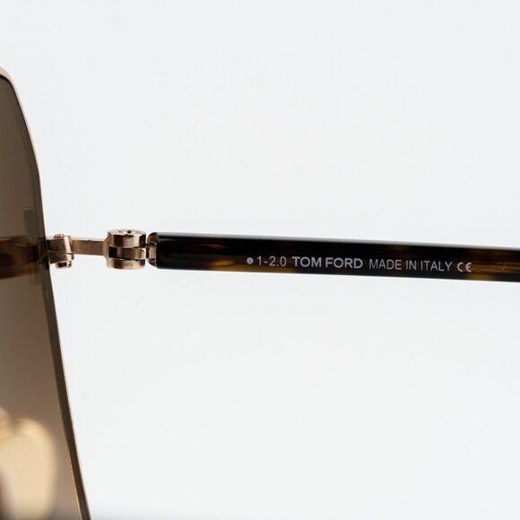 Tom Ford CLAUDIA-02 Women Sunglasses Gold Brown Gradient Square FT0839 52F NEW main image 6